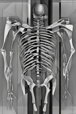 Cubist x-ray ribcage