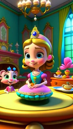 Princess Penelope's Magical Tea Party, cartoon,3D