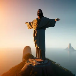 Christ the Redeemer, beautiful, landscape,sunset, unreal engine 5, cinematic lighting, photorealistic, realistic, hyper detailed, 8k, octane render, cinema 4d