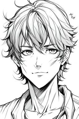 draw in color manga beautiful man