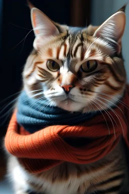 Cat in a scarf
