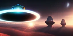 extra-terrestrial, 8K, photo realistic, highly detailed, lught ufo, light colors