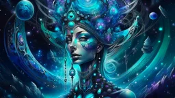 surreal galactic goddess