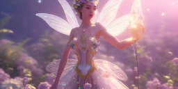 crystal subtle flower in a galactic ambiance beautiful fairy, transparent, delicate colors, in the foreground, full of details, smooth，soft light atmosphere, light effect，vaporwave colorful, concept art, smooth, extremely sharp detail, finely tuned detail, ultra high definition, 8 k, unreal engine 5, ultra sharp focus