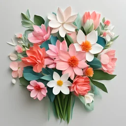 cuteness, super cute, intricate, hyper-realistic, gorgeous and at the same time minimalist flower bouquet. Inspired by Georgia O'Keeffe and Benetton.