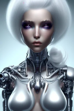 cyborg, white hair, sexy, perfect, real, dream