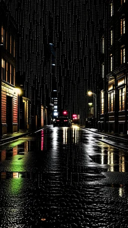 city, dark, rain, light