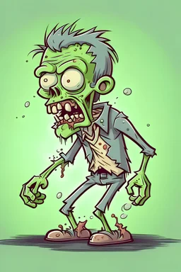 cartoon zombie easy to draw