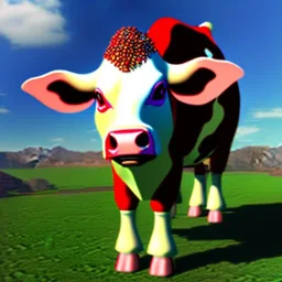 A cow wearing a pantsuit