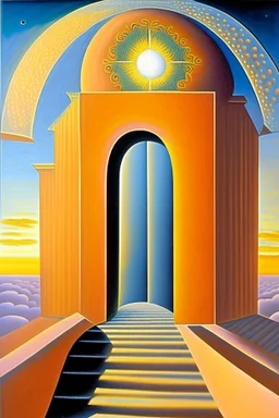 portal to another universe by artist "Evgeni Gordiets", by artist "Giorgio De Chirico",sunstreaks