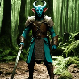 [photo from Pan's Labyrinth (2006)] the coloured extra terrestrial alien warrior was quick to laugh quick and terrible in his wrath. He was a valiant trencherman, and strong drink was a passion and a weakness with him. His fine ring-mail which sheathed his arms and leg; the blade at his girdle was a great broadsword; and his scarlet cloak could have been spun nowhere but in Ophir. his boots are in fur.