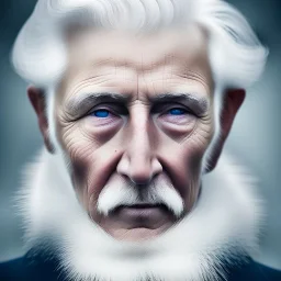 beautiful portrait of an old man white hair