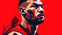 Vector. Illustration. damian lillard. Minimal. 2D animated. Digital painting, Ol. high resolution. explained. scorer.