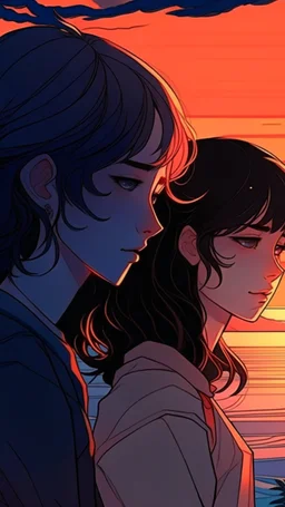 sunset, lofi colors, lofi vibes, cool colors 2 girl