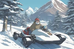 Studio Ghibli Snowmobile adventure