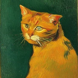 Portrait of a cat by Van Gogh