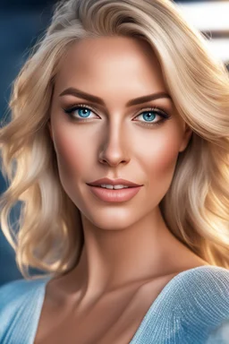 A hyper-realistic, detailed photo , A 40-year-old blonde gorgeous woman takes a selfie ,natural bodi shape ,blue eyes, bathed in cinematic light. , realistic elements, captured in infinite ultra-high-definition image quality and rendering, full size photo view 64K, hyperrealistic, vivid colors, , 4K ultra detail, , real photo, Realistic Elements, Captured In Infinite Ultra-High-Definition Image Quality And Rendering, Hyperrealism,