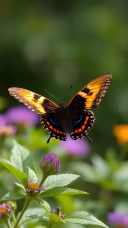 Butterfly again tried to fly with their wings with full effort