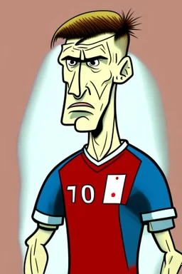 Tomas Soucek Czech football player ,cartoon 2d