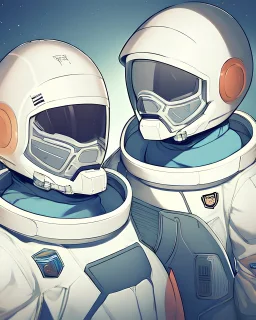 male astronaut with a helmet on looking straight at me