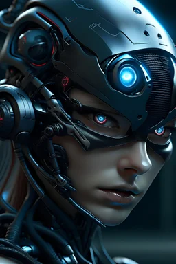 cyborg assasin with a machie eye
