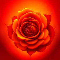 Create orange rose and red background
