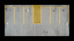 Ground layout for a parking lot. Add skid-marks, add many oil ground stains, fine cracks and weathering, wet spaces, potholes. burnt, and make a little darker