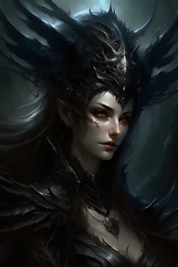 dark fantasy art lady
