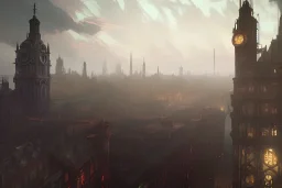 Livorno+Gothic city+BioShock+Dishonored+Bloodborne +trieste+Edinburgh+Chicago+victorian London+decòpunk Skyscraper+ +steampunk+biopunk+alphonse mucha, greg rutkowski,matte painting, cryengine, hyper detailed, felix kelly, fantasy art, seb mckinnon