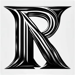 logo with the letter R end N, black and white