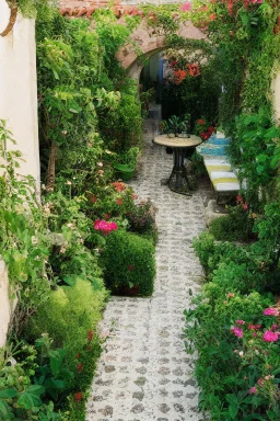 A tiny secret Mediterranean garden