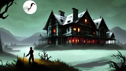 Background horror gaming manor