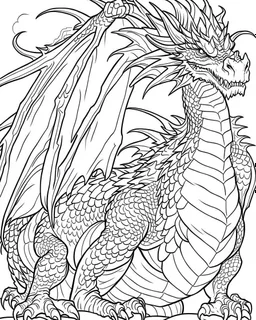 That really massive dragon coloring page