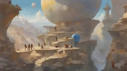 Between a rock and a hard place :: masterpiece watercolor pin-up poster painting by Dean cornwell and takashi murakami, alex grey, by pascal campion, by WLOP :: by frank frazzetta, crisp, highly detailed, intricate, artstation, unreal engine 5, fun background, lou xaz, realistic and lifelike cgi diorama, dramatic natural lighting, reflective catchlights, high quality CGI VFX fine art
