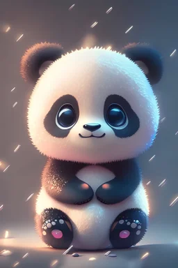 cute tiny hyperrealistic Anime panda from pokemon, chibi, adorable and fluffy, logo design, cartoon, cinematic lighting effect, charming, 3D vector art, cute and quirky, fantasy art, bokeh, hand-drawn, digital painting, soft lighting, isometric style, 4K resolution, photorealistic rendering, highly detailed clean, vector image, photorealistic masterpiece, professional photography, simple space backdrop, flat white background, isometric, vibrant vector