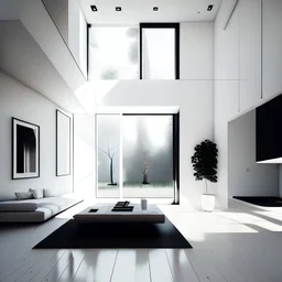 Minimalistic house interior design.