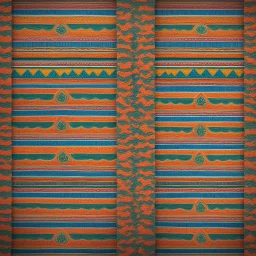 Symmetrical Looking Colorful Pakistani Truck Art Pattern Background On Wall.