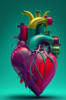 the heart is like a powerful pump colour