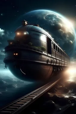 crea un barco y un tren dentro del planeta tierra