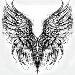 tattoo design drawing of angel wings