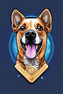 dog meme crypto coin design illustration