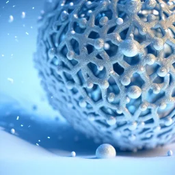  octane render, high detail, snowflake, macro