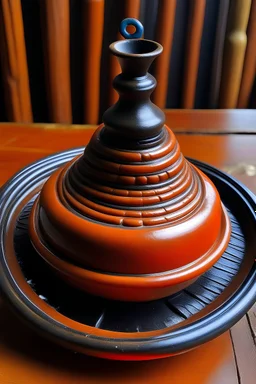 crea un tajine in ghisa con la forma del doppio uno