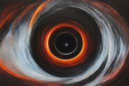 A visually striking and abstract representation of the void and a black hole, utilizing dark hues and dynamic shapes to evoke the enigmatic and powerful aspects of cosmic emptiness, (visually striking abstract representation:1.4), (the void and black hole:1.5), (dark hues and dynamic shapes:1.3), (expressive and cosmic ambiance:1.2), drawing inspiration from abstract interpretations of the cosmic void and black hole phenomena, trending on CGSociety, Intricate, Sharp focus, dynamic lighting