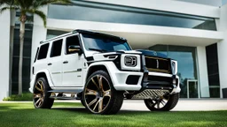 A (((G-Wagon Dodge Charger))) featuring a luxurious interior, advanced technologies, and a sleek body kit designed by MANSORY, exuding an air of sophistication and power