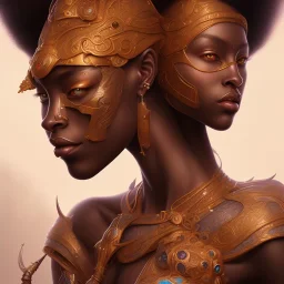 sango fantasy, fantasy magic, intricate, sharp focus, illustration, highly detailed, digital painting, concept art, matte, masterpiece head sexy African beauty black afro butt nose hair space lady