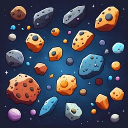 cartoon asteroids