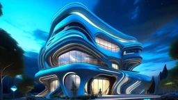 fusion between art and architecture in neofuturist style