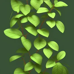 eine kletterpflanze wächst nach oben, jedes blatt ist vollständig sichtbar, vektor stil, breite linien