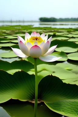 una flor de loto sobre el rio nilo